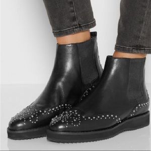 Michael Kors Black Sofie Leather Studded Booties 6